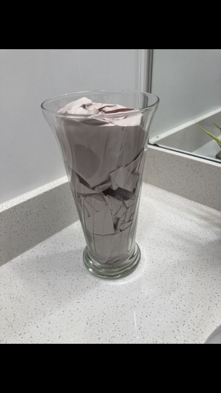 Clear crystal vase 10 inches