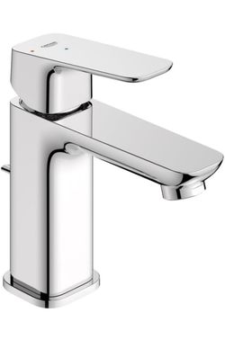 GROHE Cubeo Bathroom Faucet, Single Hole Eco Cold Start, Starlight Chrome