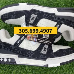 Louis Vuitton LV Trainer Sneaker BLACK. Size 09.5