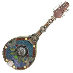 Mosaic Bejeweled Steampunk Johnson Mandolin by Ginhol