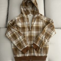 Vintage Y2K Bape A Bathing Ape Check Plaid Fullzip Hoodie