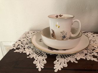 3 piece Norman Rockwell dish set