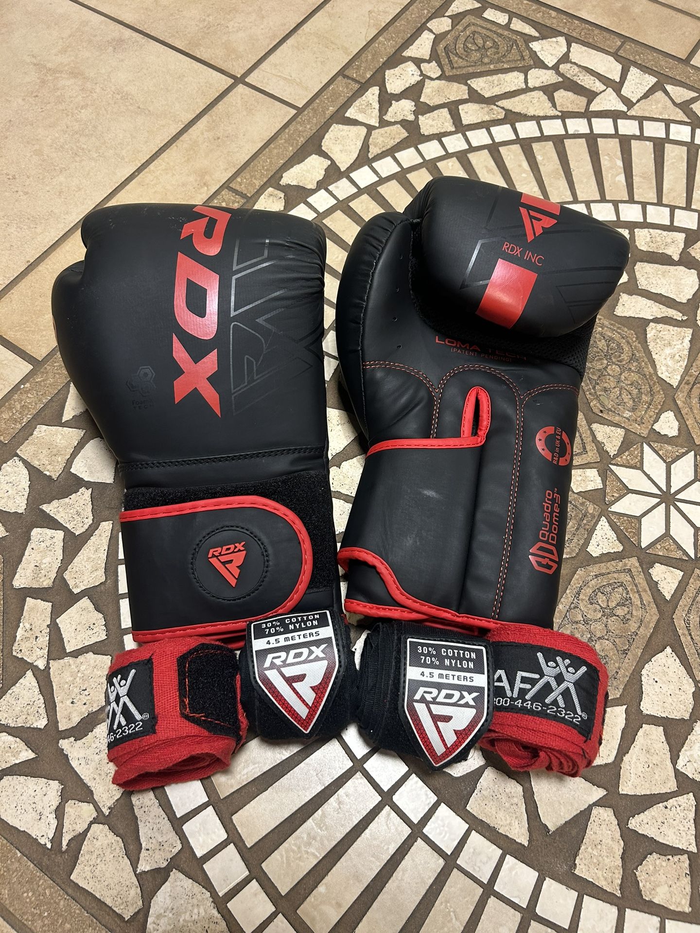 RDX 16 oz Gloves And Matching Wrist Wraps And Free AFX Wrist Wraps