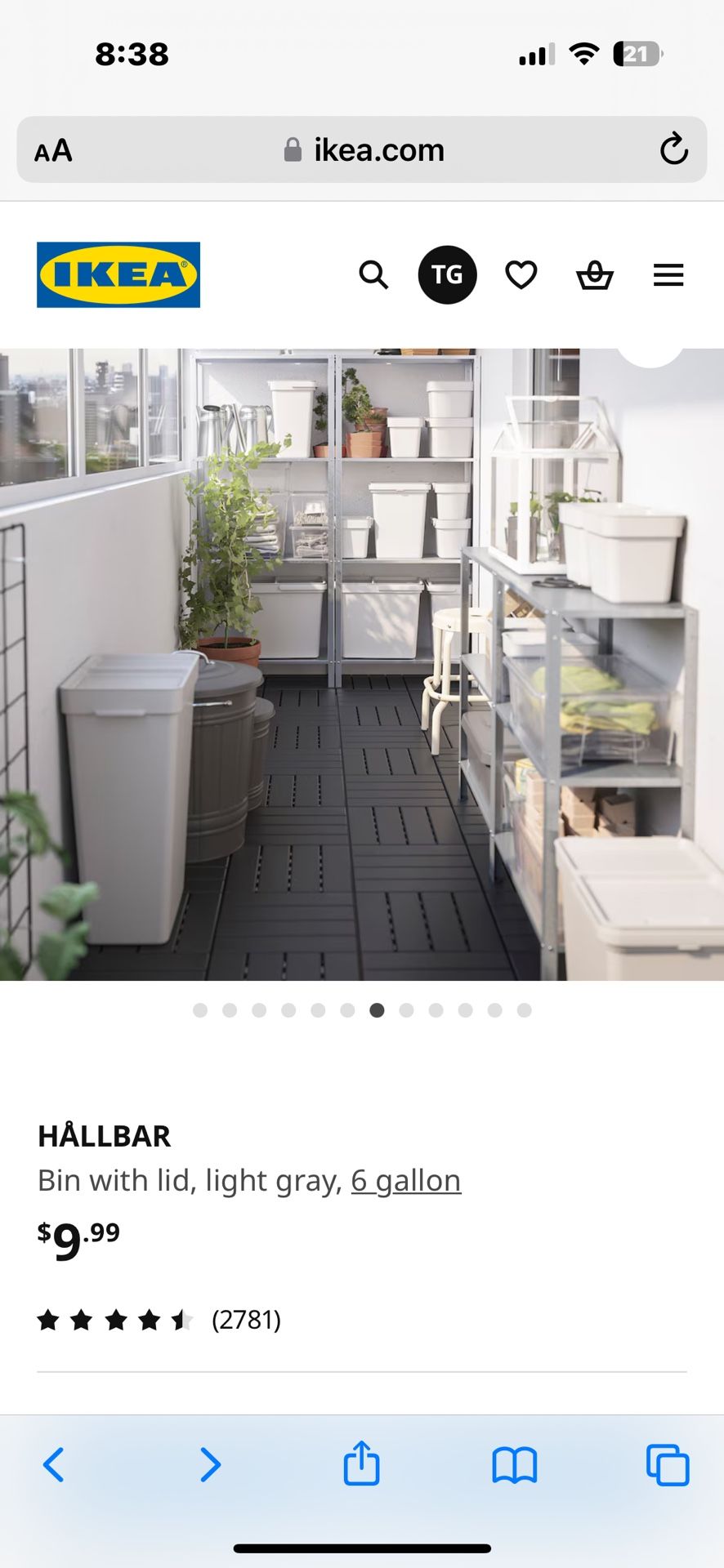IKEA Hallbar Waste Organizers, Wastebasket, Recycling, Compost, Garbage