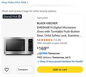 Black +Decker microwave ($125 OBO brand new in box