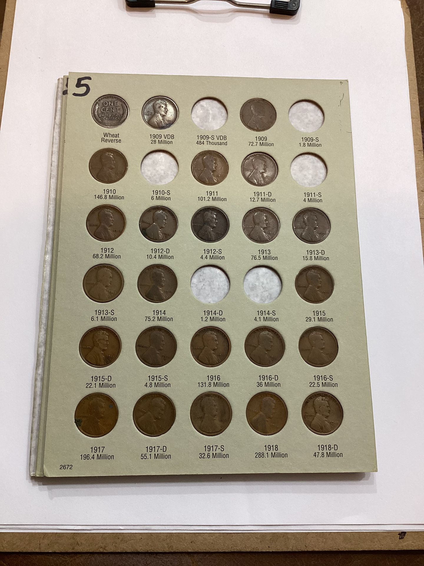 Wheat Cent Penny Collection In Book 1909 to 1940 Almost Complete