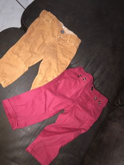 Baby boy dressing pants
