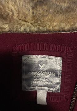 American eagle hoodie with soft fur in inside hood