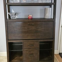 Espresso Color Wood Hutch/desk