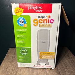 Diaper Playtex Pail Trash Can Bag Disposal Bin Baby Garbage Dispens Refill Gray