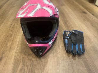 Youth pink Motorcross helmet