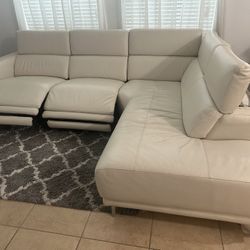 Leather power Reclining Sectional 
