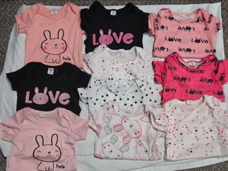Shein Baby Girl Onesie Bundle 1-3M