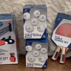 Sports Table Tennis Set: Extra Table Tennis Balls And Extra Table Tennis Paddles