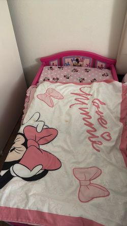 Disney Mickey Mouse Toddler Bed + Bedsheet & Comforter