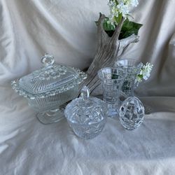 Clear Glass Dishes ,Vases & More