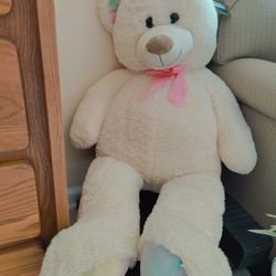 Kellytoy Jumbo Ivory  Bear 40" Stuffed Animal Plush Bear