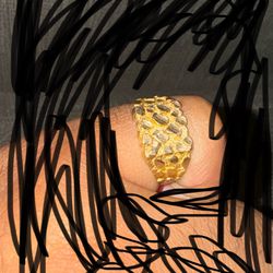 Real Gold Nugget Ring 