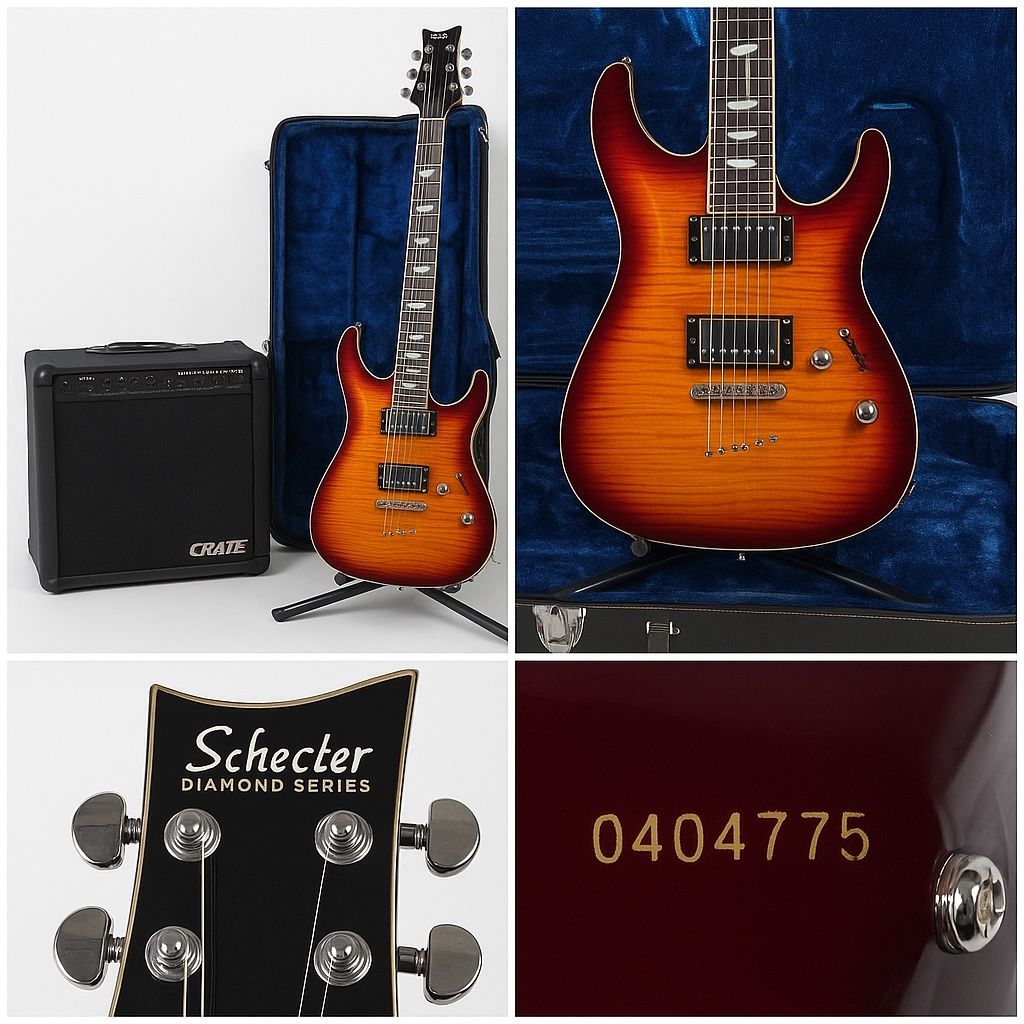 Schecter C-1+ Electric guitar + Crate GPD65 + Hard Case (Excellent Condition)