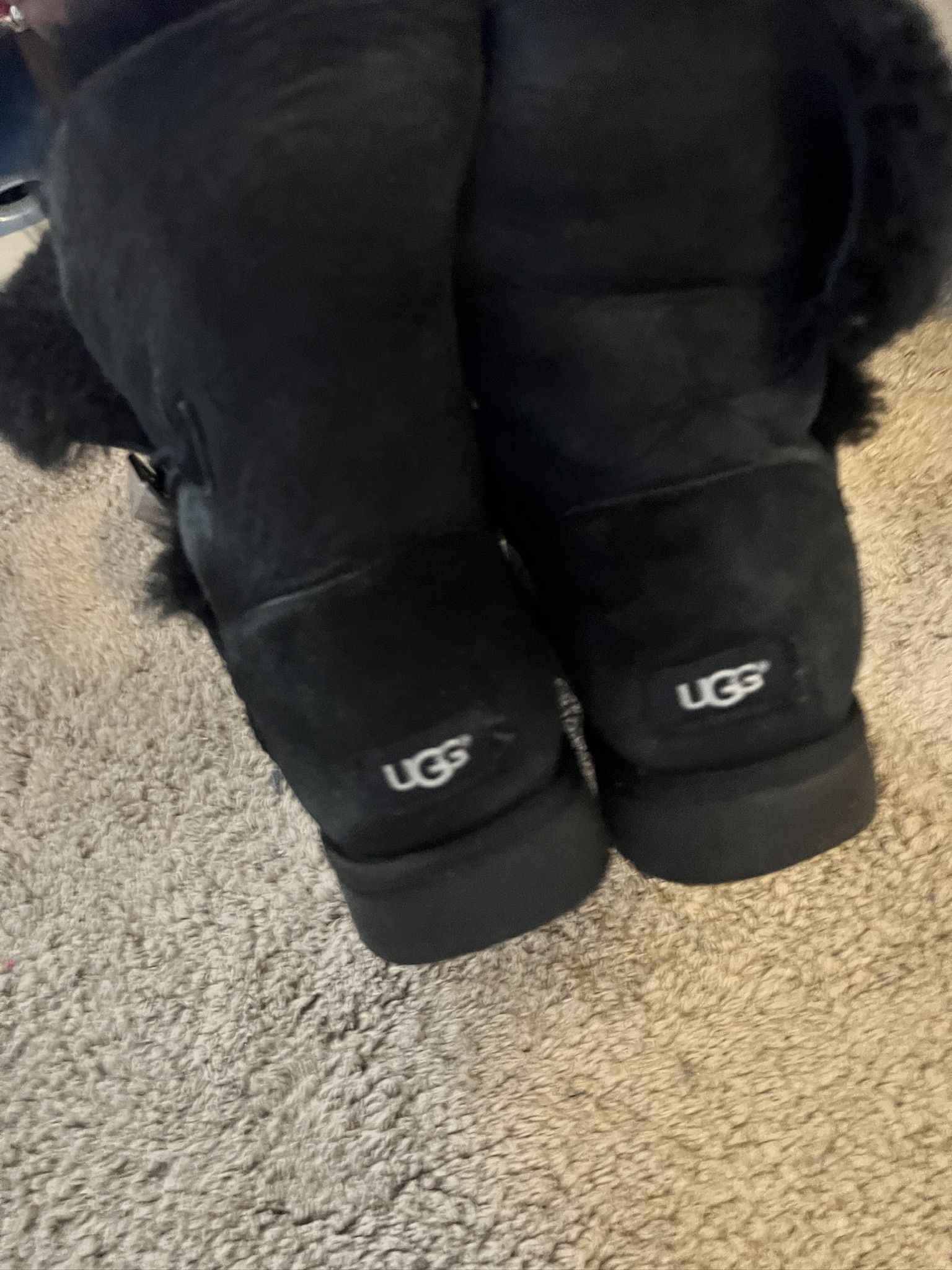 Woman Size 11 Black Ugg Boots 