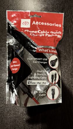 Toyota Phone Cable Quick Charge Package