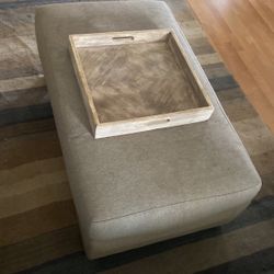 Grey ottoman 