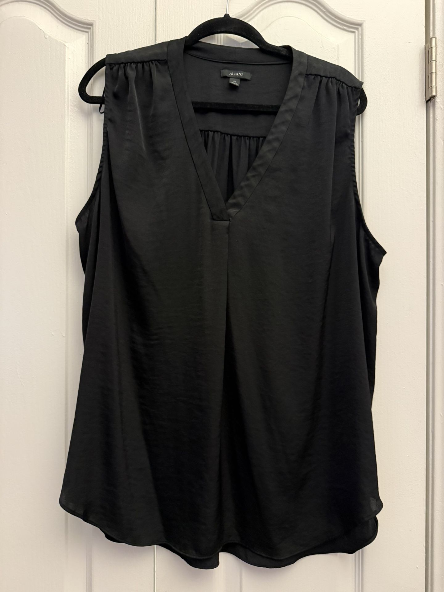 Plus Size Silk Black Blouse Womens