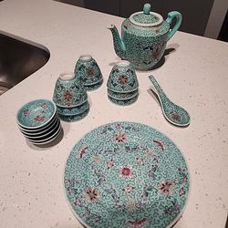 Turquoise Tea Set