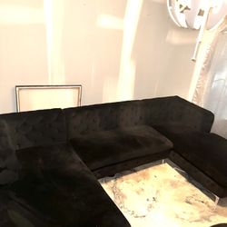 Almost Brand New Black Couch 