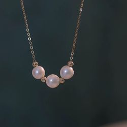 Genuine Pearl -4K Gold Plated Necklace 