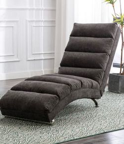 Linen Chaise Lounge Chair