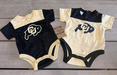 New: Rivalry Threads 91 Colorado Buffalos 2 Pack  Baby One Piece Outfits 6-9 Months