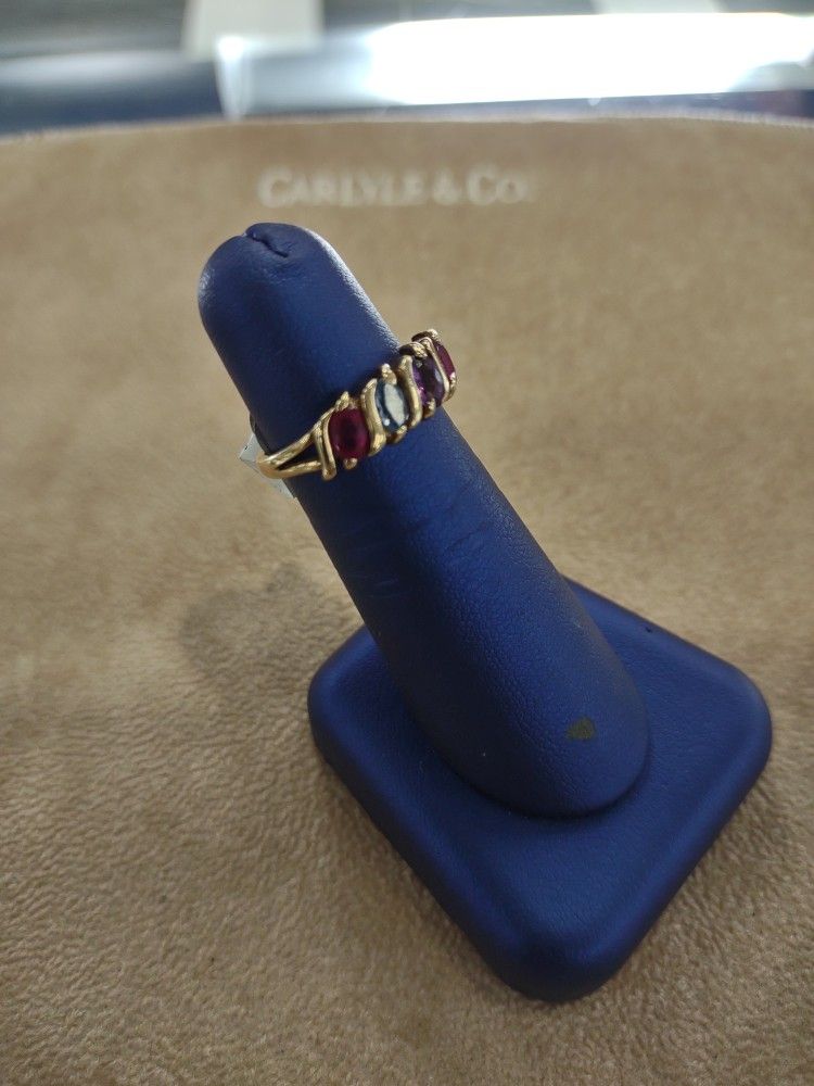 14k Gold Colorful Women's Ring