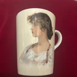 Rare Antique Woman Portrait Porcelain Germany 