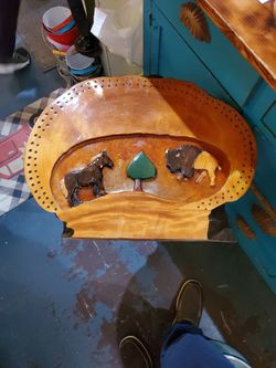 Cowboy Wood Wall Plaque 