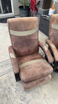 RV recliner swivel chair leather