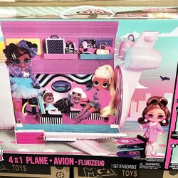 LOL Surprise OMG Plane 4-in-1 Playset with 50 Surprises