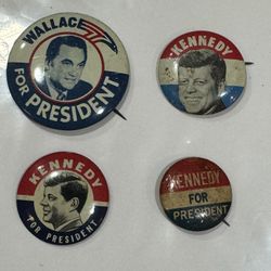Vintage 1960s JFK Political Pin Lot  