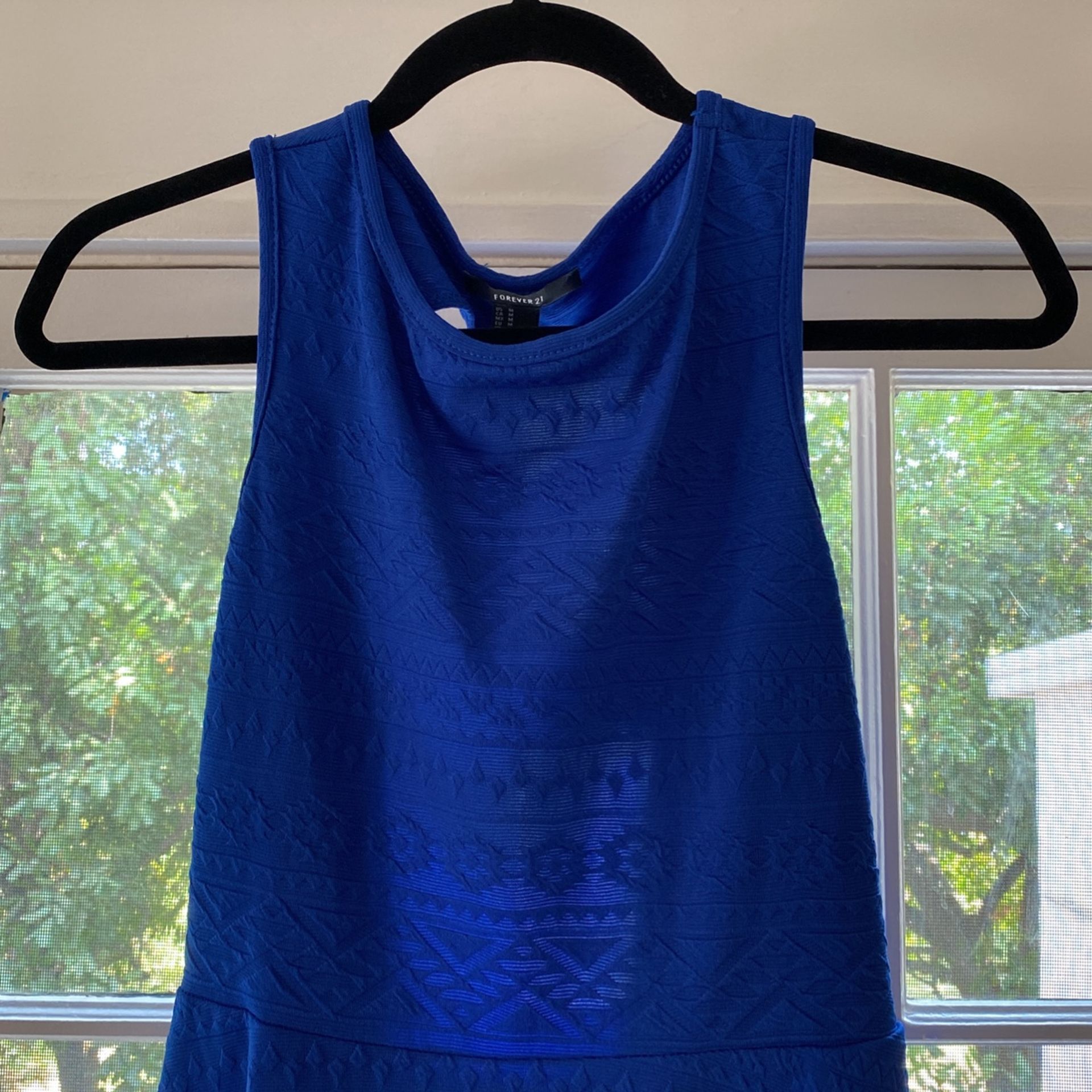 Royal Blue Forever 21 Open Back Dress Size M