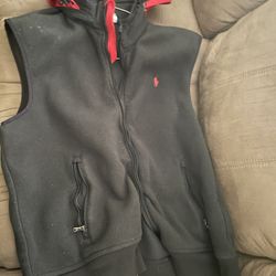 Black Ralph Lauren Polo Fleece Vest XL