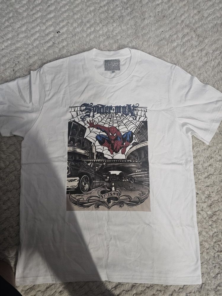 Stussy Spiderman Shirt New XL