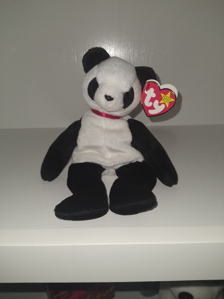 Panda Beanie Baby Rare Stamped Number 608