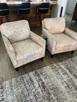 Pair of side chairs neutral colors