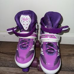 Roller Skates for Kids Adjustable Size Double Roller Skates - Size: Medium-Big Kid(2-4.5)