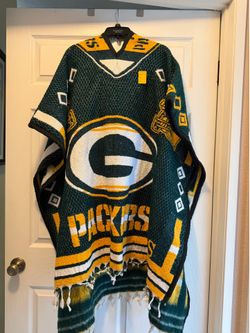 Green Bay Packers NFL Woven Poncho – Adult One Size