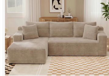 Modern Corduroy Cloud Couch (BRAND NEW)
