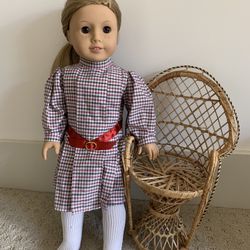 American Girl Doll, doll furniture, wicker chair
