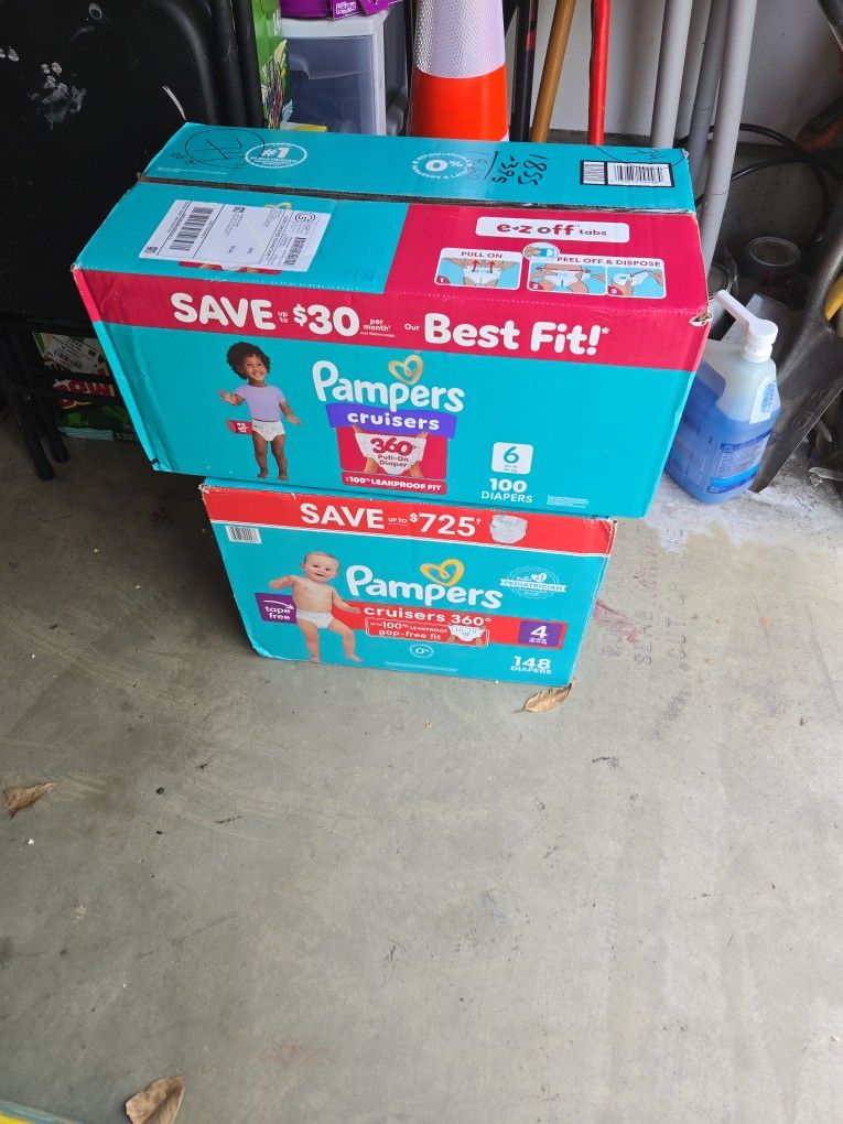 Pampers Cruisers Size 4 And Size 6
