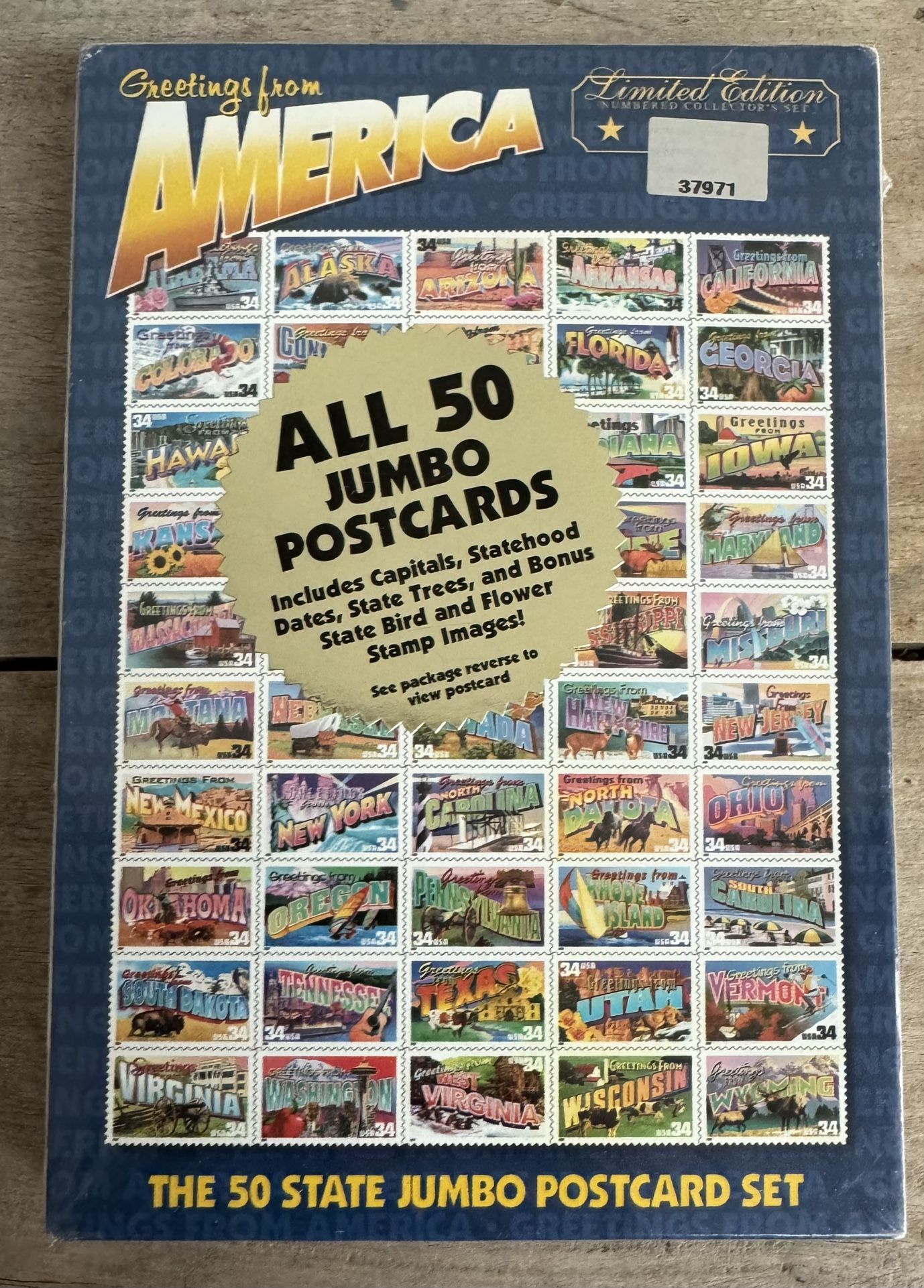 NEW and SEALED Jumbo Postcard Pack 50 States just $8 xox