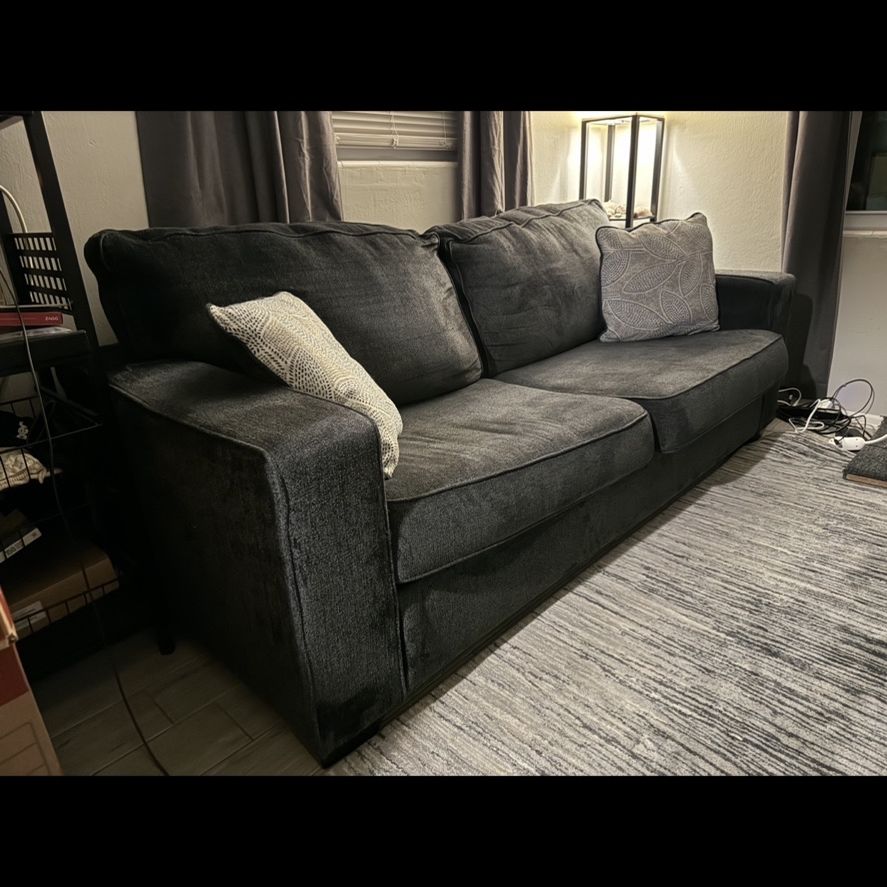 Dark Blue/grayish Couch $75